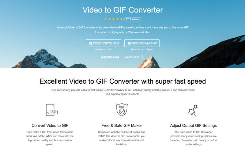 Creador de vídeo a GIF gratuito Aiseesoft