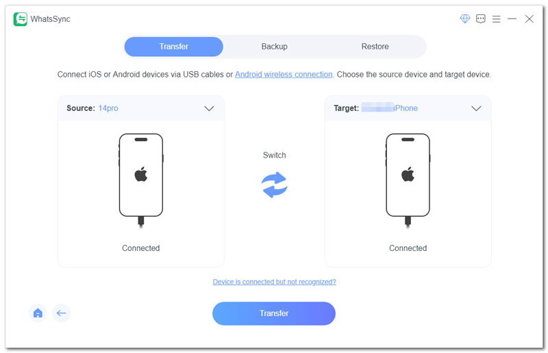 Conecte el dispositivo iOS correctamente