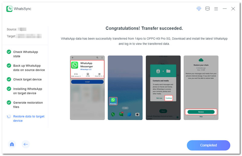 Transferir iOS exitosamente a Android